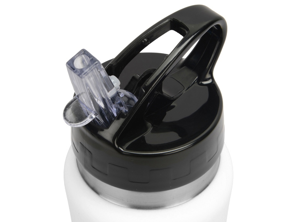 Бутылка спортивная из стали Коста-Рика, 600 мл (белый)  (Изображение 3)