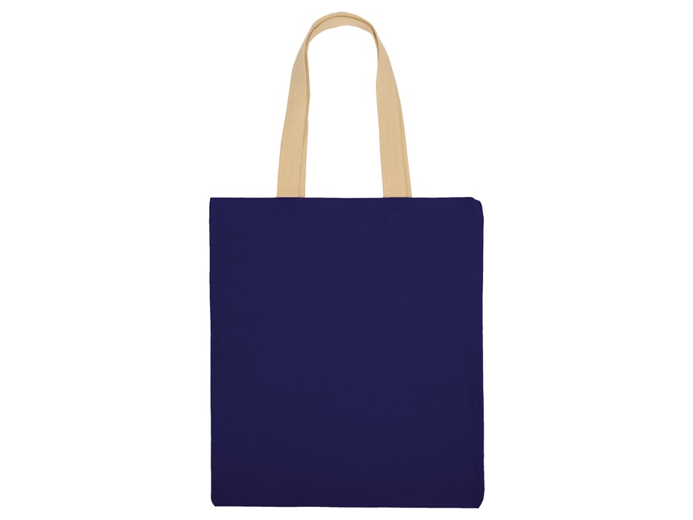 Сумка для шопинга Steady хлопковая с парусиновыми ручками, 260 г/м2 (синий)  (Изображение 4)