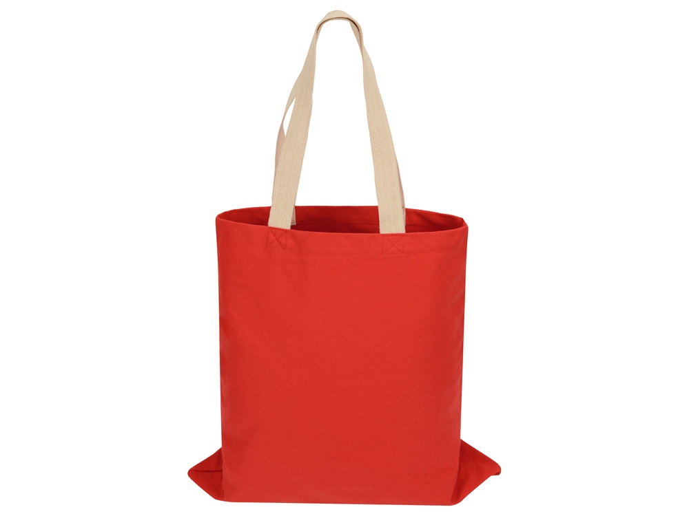 Сумка для шопинга Steady хлопковая с парусиновыми ручками, 260 г/м2 (красный)  (Изображение 4)