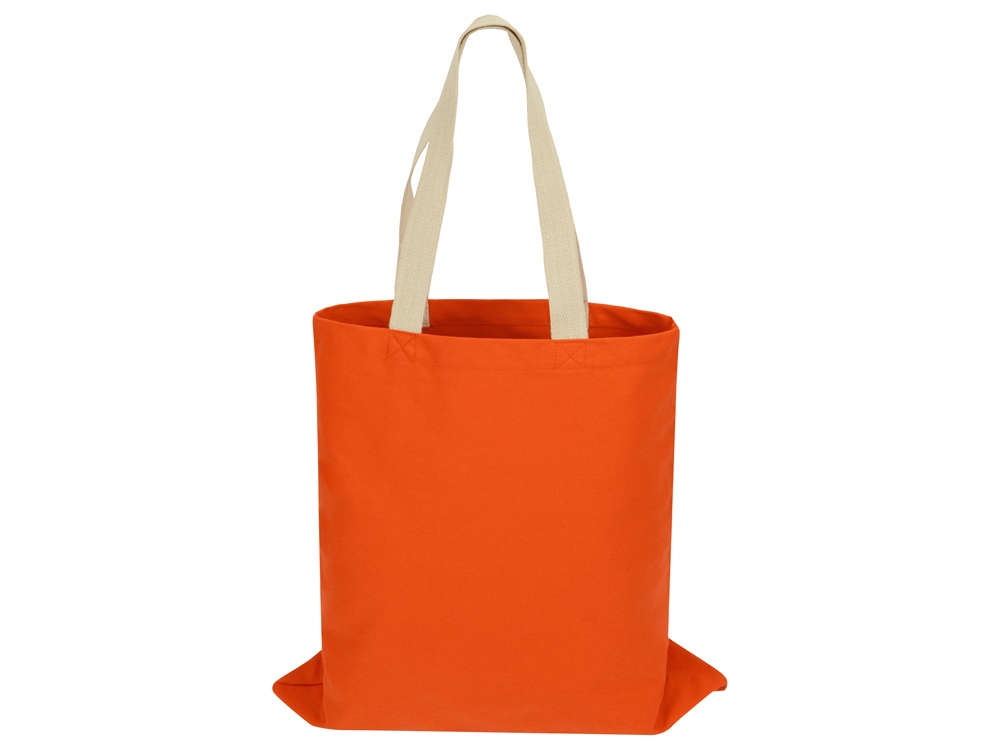 Сумка для шопинга Steady хлопковая с парусиновыми ручками, 260 г/м2 (оранжевый)  (Изображение 3)