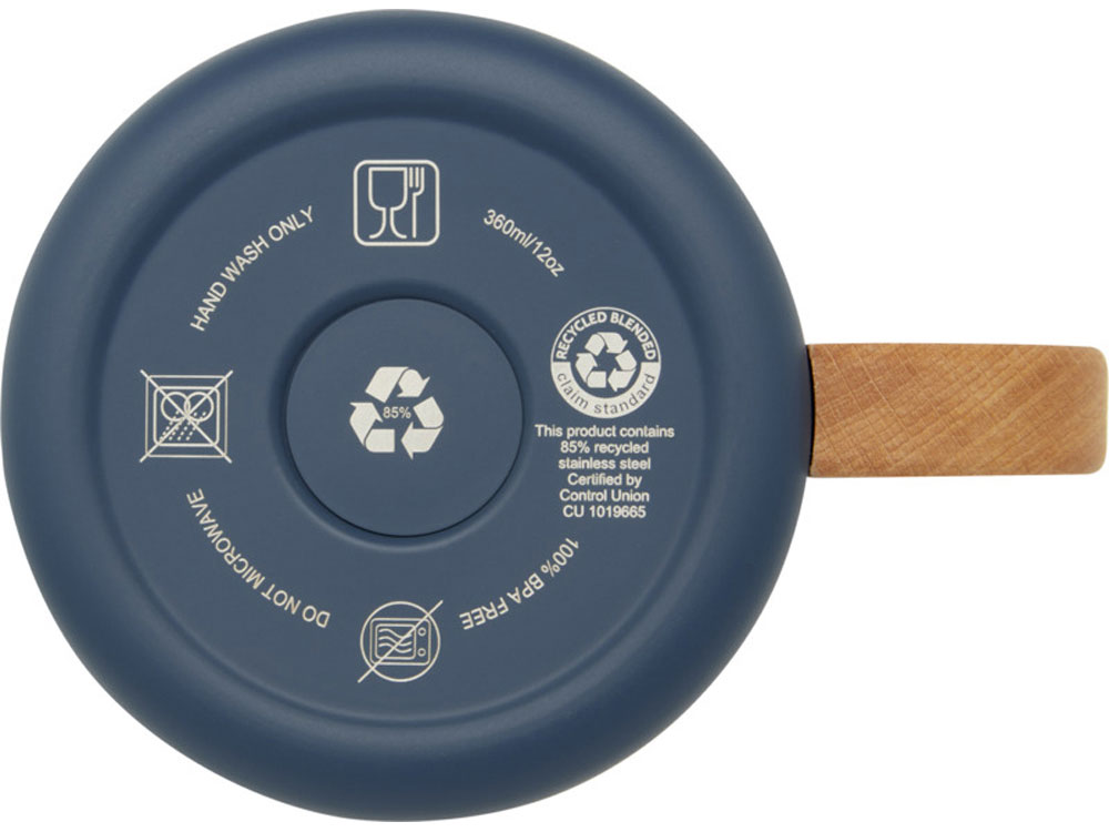 Кружка Bjorn с медной вакуумной изоляцией, 360 мл (темно-синий/натуральный)  (Изображение 5)
