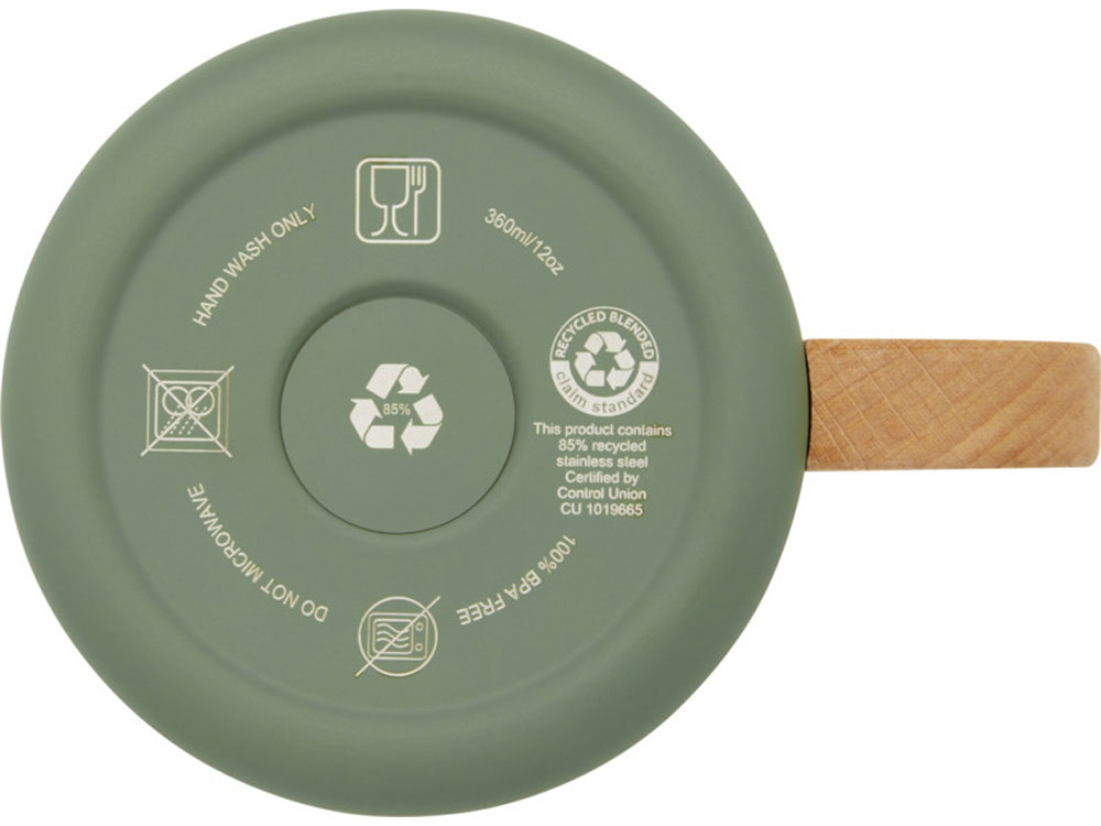 Кружка Bjorn с медной вакуумной изоляцией, 360 мл (зеленый/натуральный)  (Изображение 5)