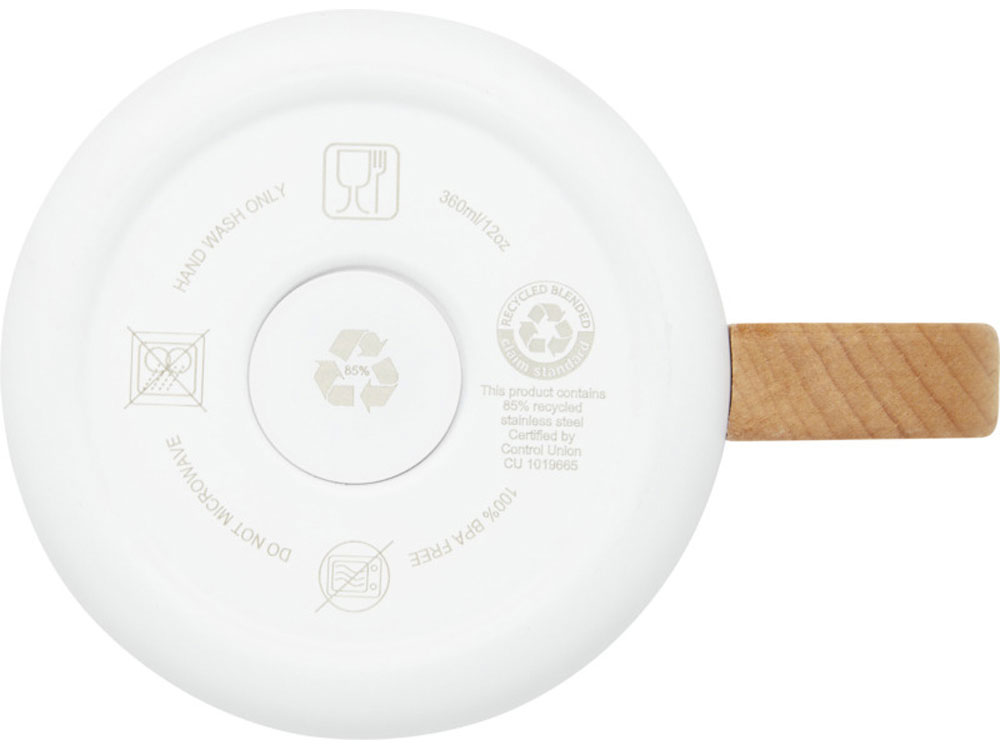 Кружка Bjorn с медной вакуумной изоляцией, 360 мл (белый/натуральный)  (Изображение 5)