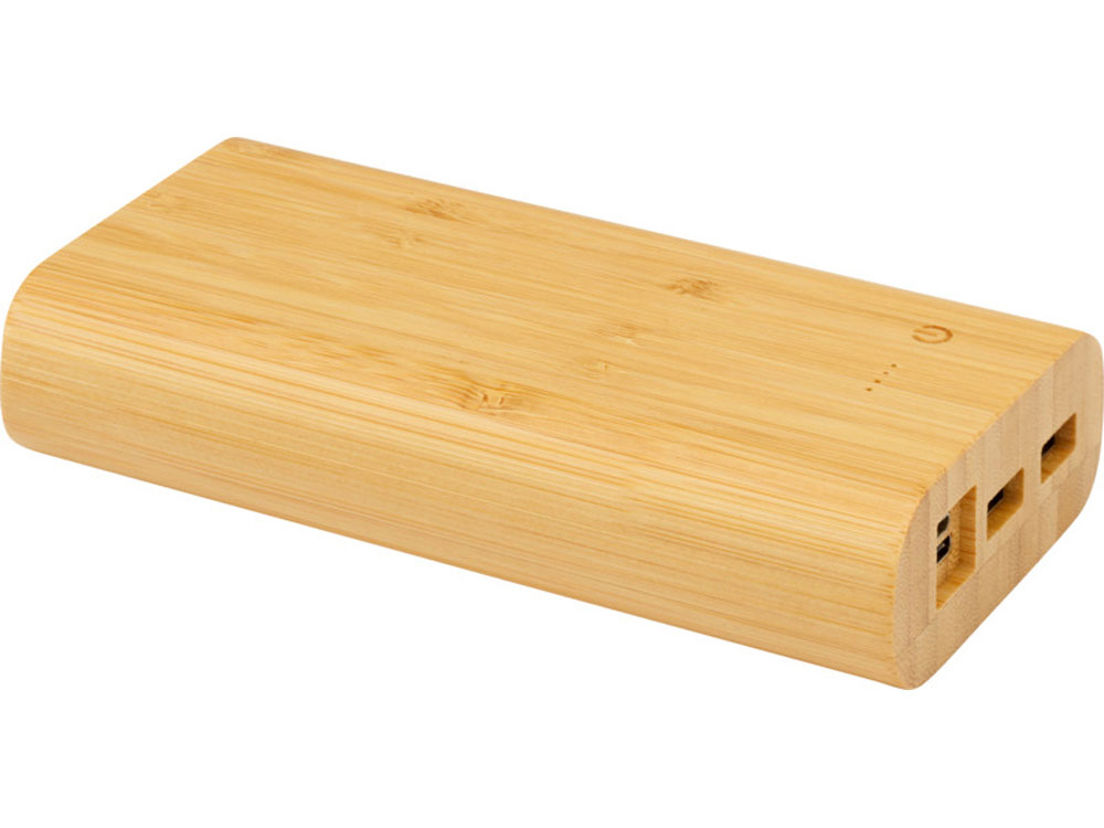 Портативное зарядное устройство Tulda из бамбука, 20 000 мАч, натуральный (Изображение 4)