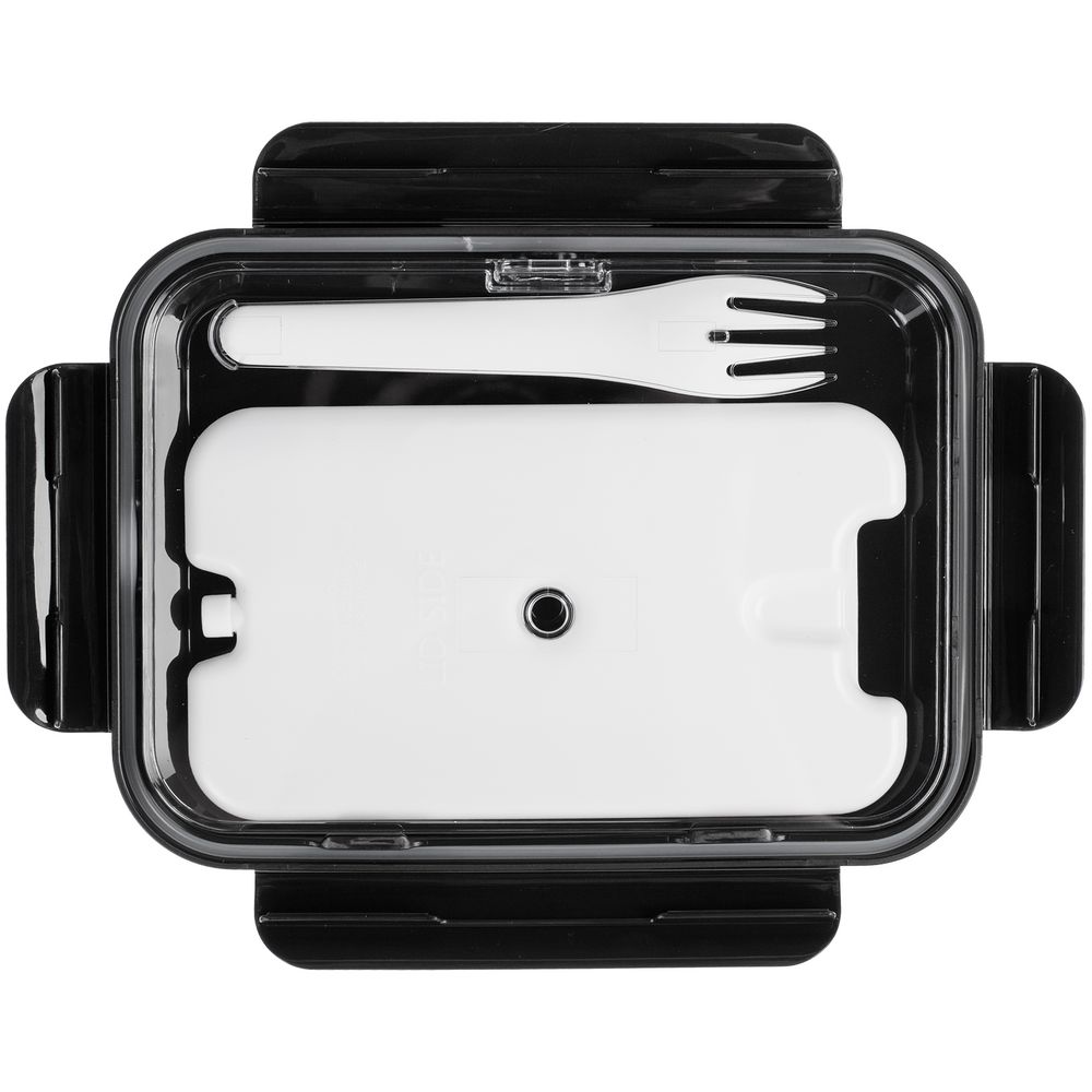 Ланчбокс Cibus с аккумулятором холода, белый с черным (Изображение 3)