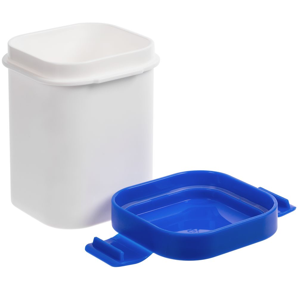 Ланчбокс для снеков Lunch Crunch, белый с синим (Изображение 2)