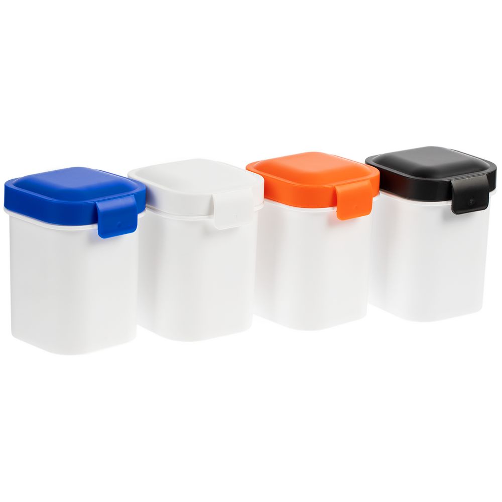 Ланчбокс для снеков Lunch Crunch, белый с синим (Изображение 3)