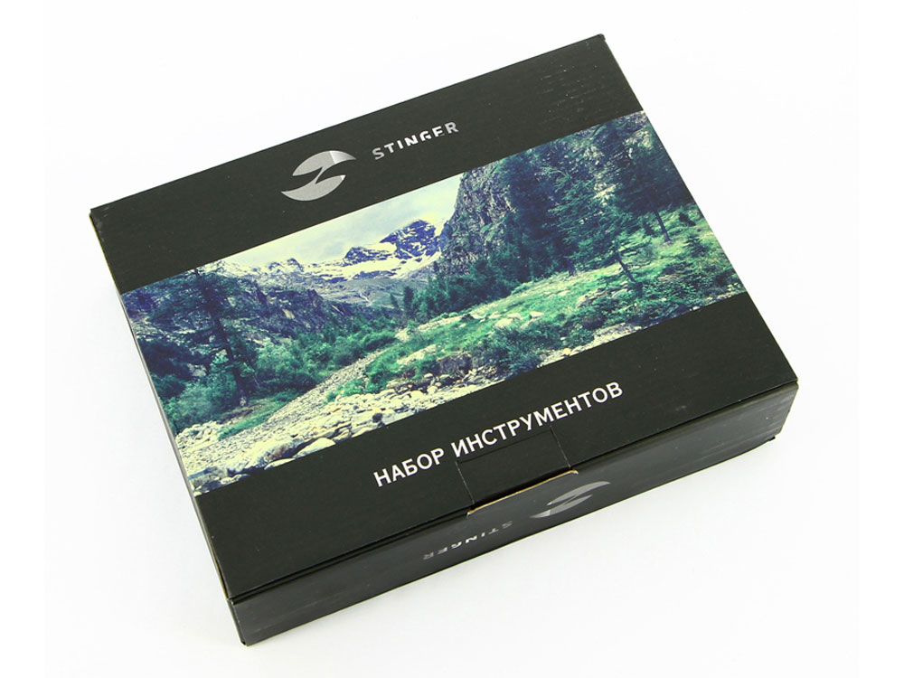 Набор инструментов Stinger, 25 инструментов, в пластиковом кейсе, 230x180x50 мм, серый (Изображение 2)