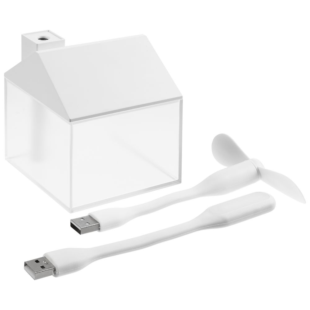 Настольный увлажнитель Arioso с вентилятором и лампой, белый (Изображение 8)