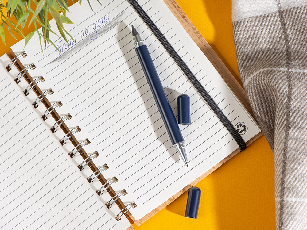 Металлическая ручка и вечный карандаш Van Gogh (темно-синий)  (Изображение 9)