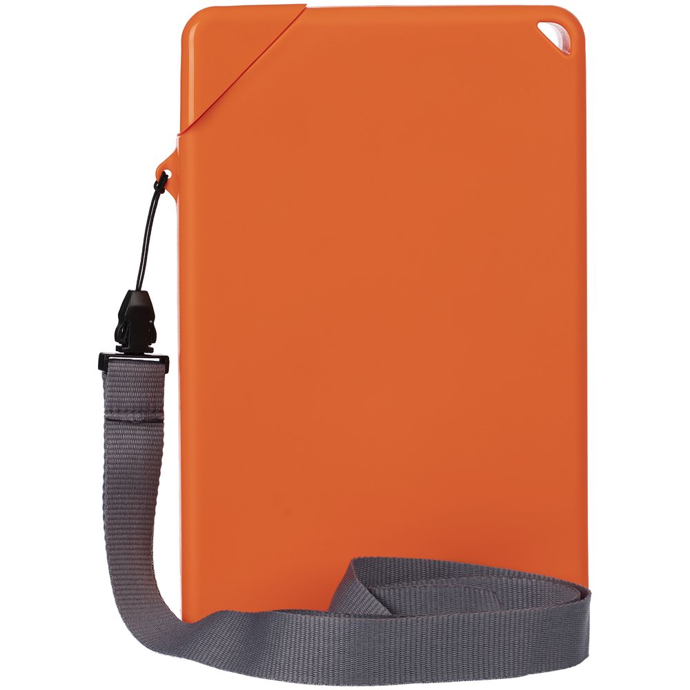 Плоская бутылка для воды Flacon, оранжевая (Изображение 2)