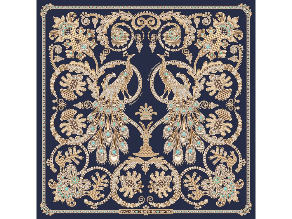 Платок Русское золотное шитьё