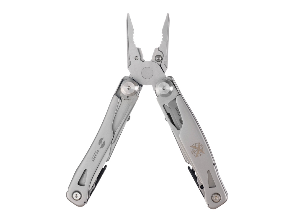 Мультитул, 105 мм, 14 функций, с оранжевыми накладками (серебристый)  (Изображение 3)