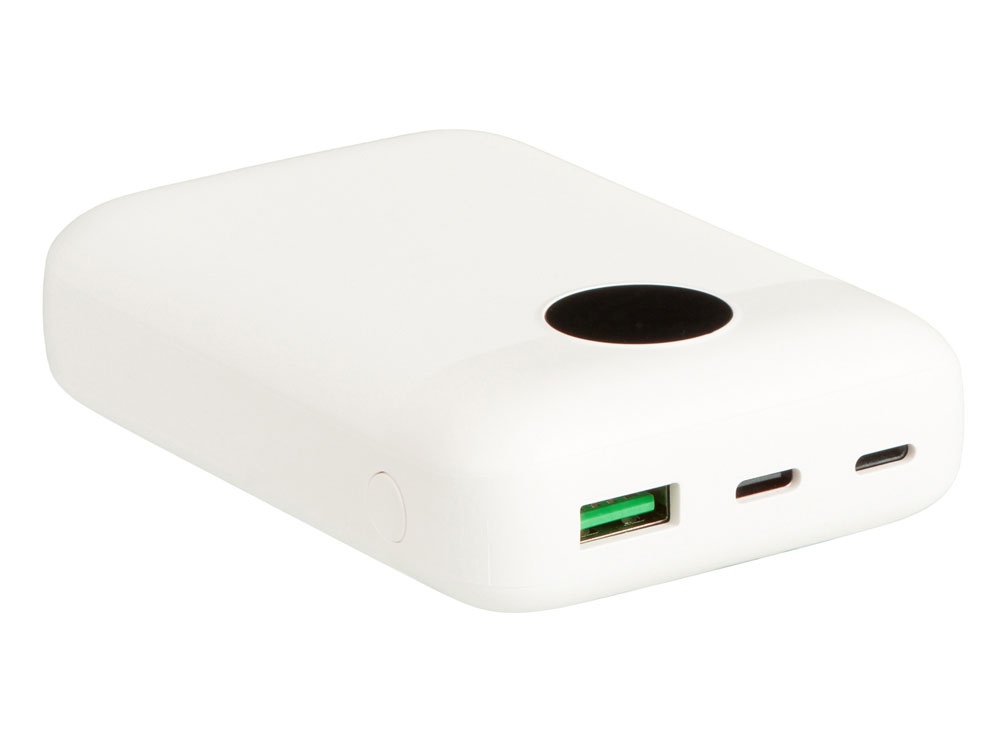 Внешний аккумулятор с быстрой зарядкой QC/PD CosmIQ, 10000 мАч (белый)  (Изображение 5)