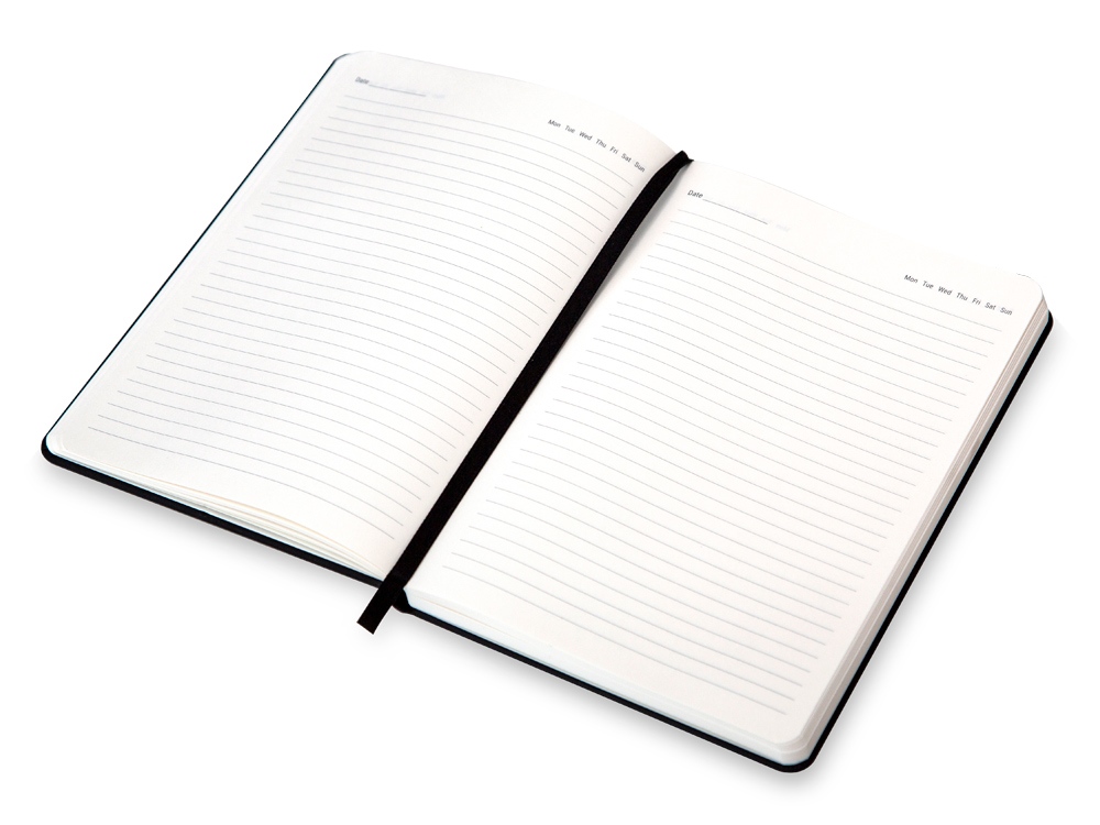 Бизнес-блокнот А5 С3 soft-touch с магнитным держателем для ручки (черный)  (Изображение 4)