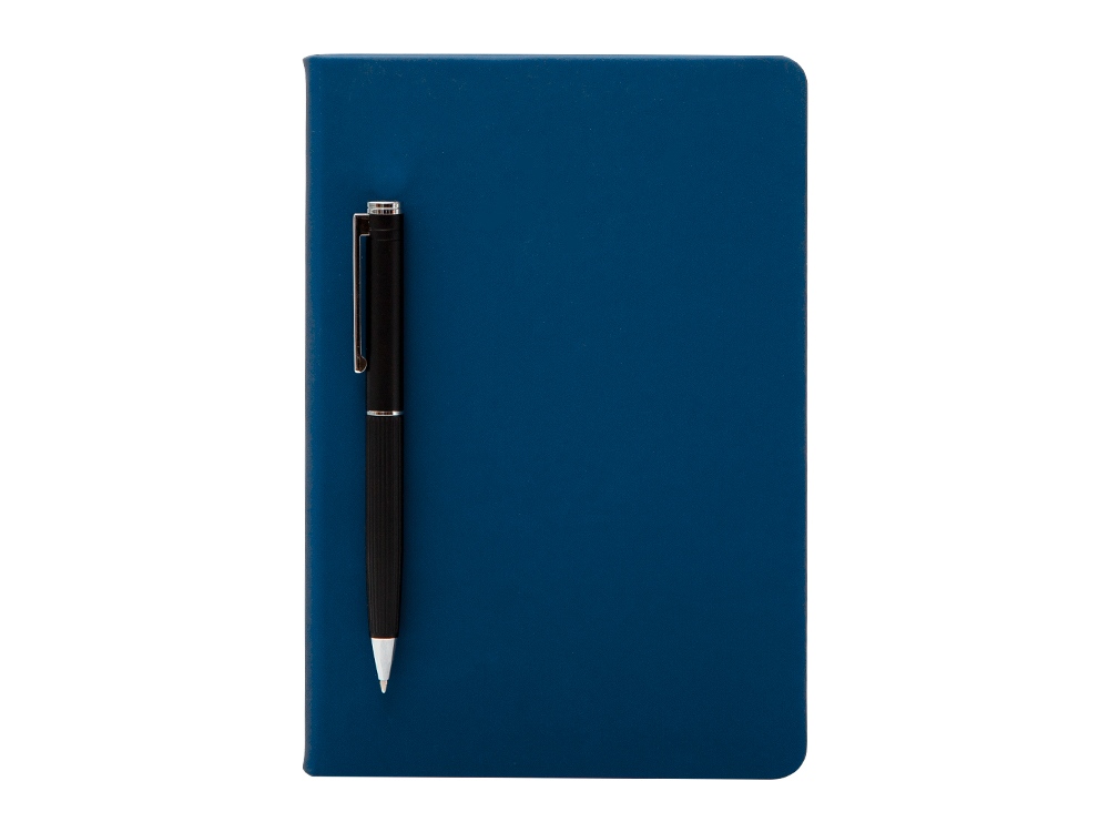 Бизнес-блокнот А5 С3 soft-touch с магнитным держателем для ручки (синий)  (Изображение 7)