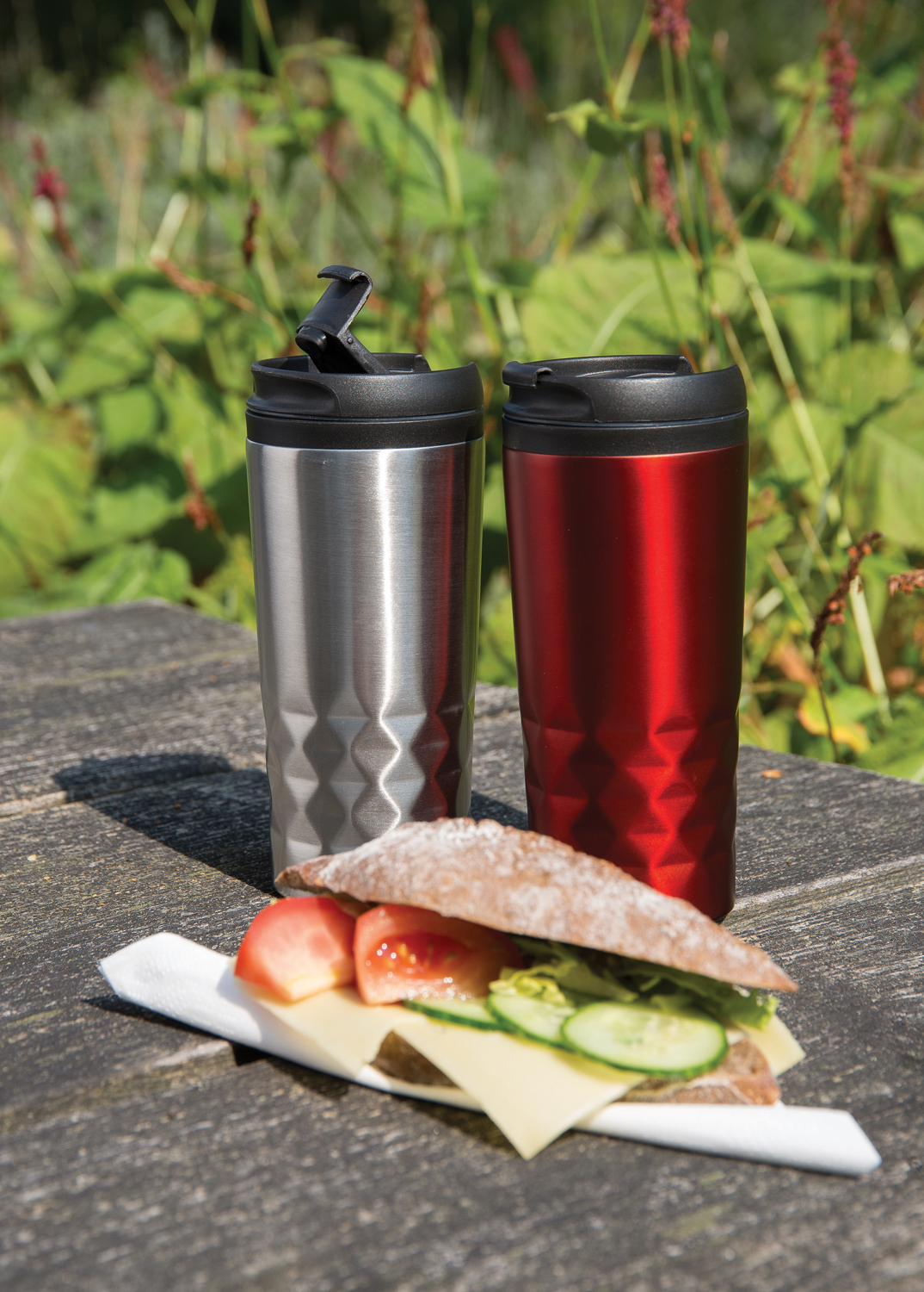 Термокружка Geometric, серебряная (Изображение 5)