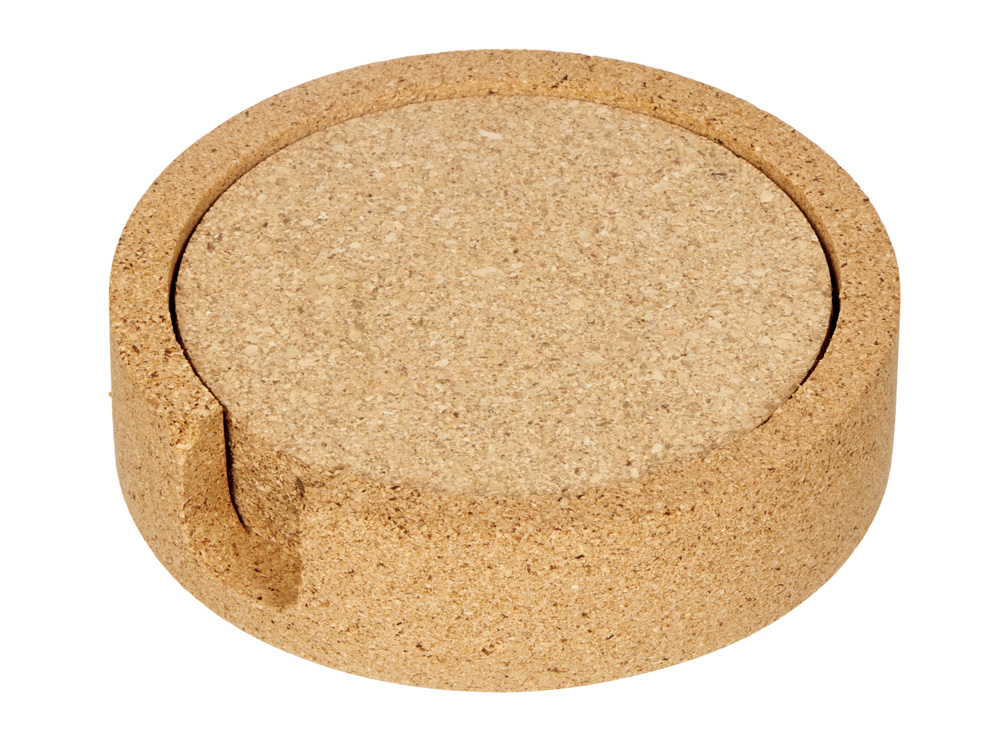 Набор костеров из пробки на подставке из пробки Krock (Изображение 2)