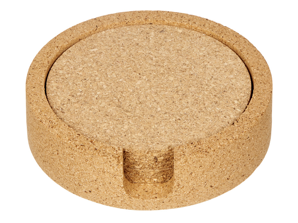 Набор костеров из пробки на подставке из пробки Krock (Изображение 3)