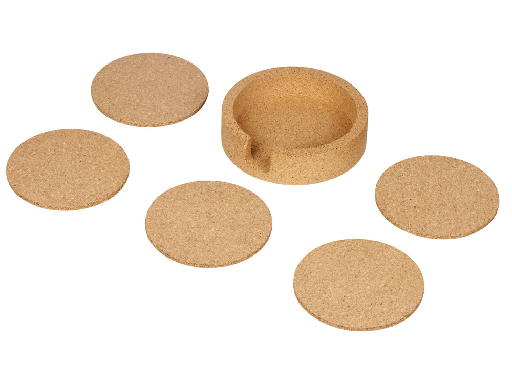 Набор костеров из пробки на подставке из пробки Krock (Изображение 8)