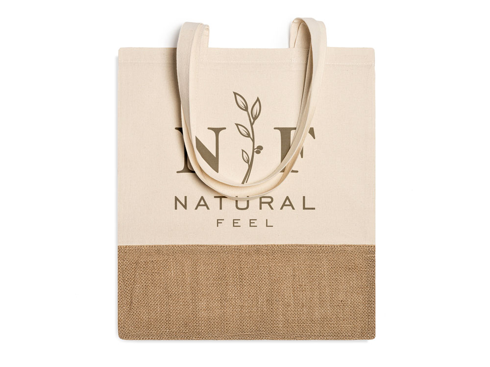 Сумка для покупок WAVE из хлопка и джута (Изображение 4)