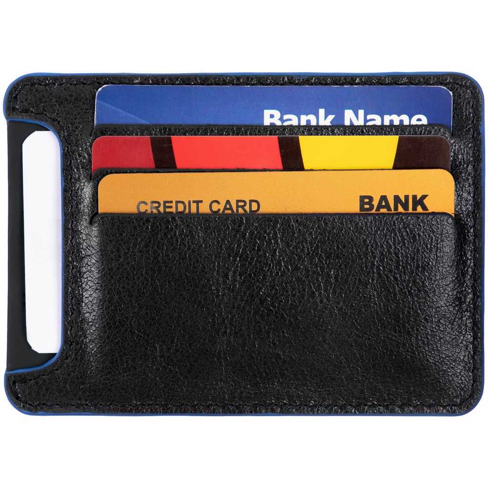 Чехол для карточек Arrival, черный с синим (Изображение 5)