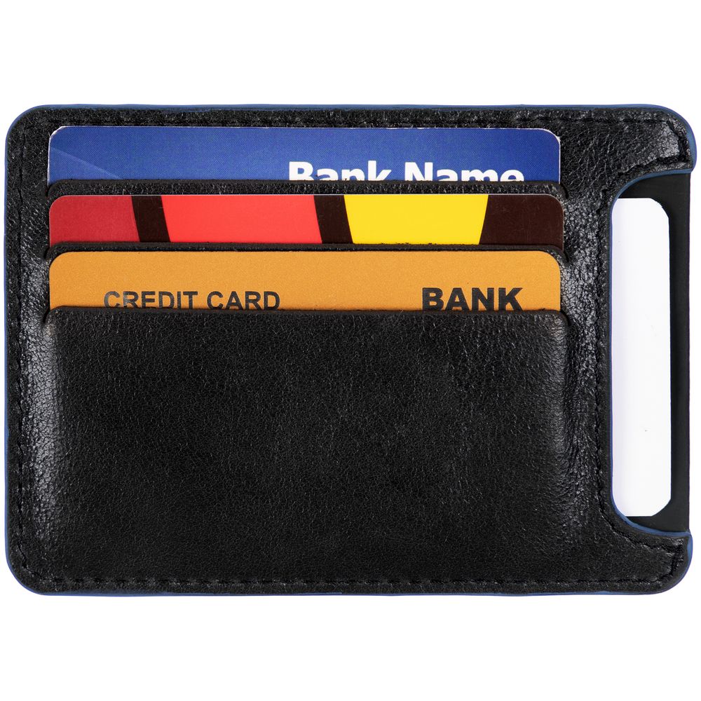 Чехол для карточек Arrival, черный с синим (Изображение 6)