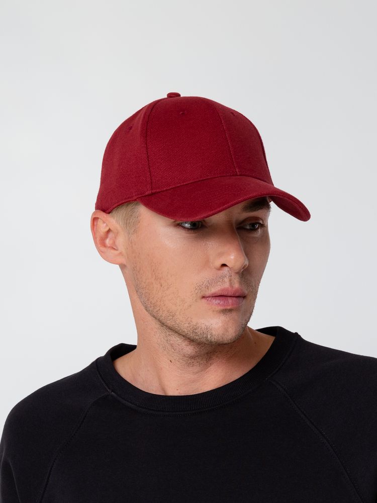 Бейсболка Hillside, бордовая (Изображение 5)