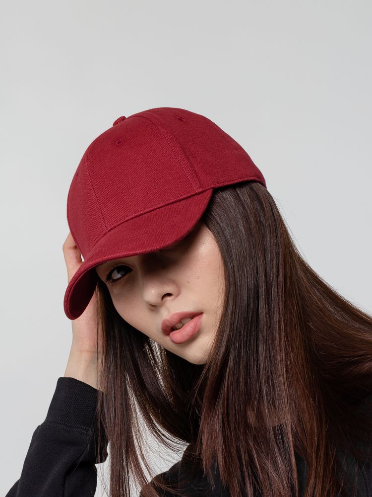 Бейсболка Hillside, бордовая (Изображение 8)