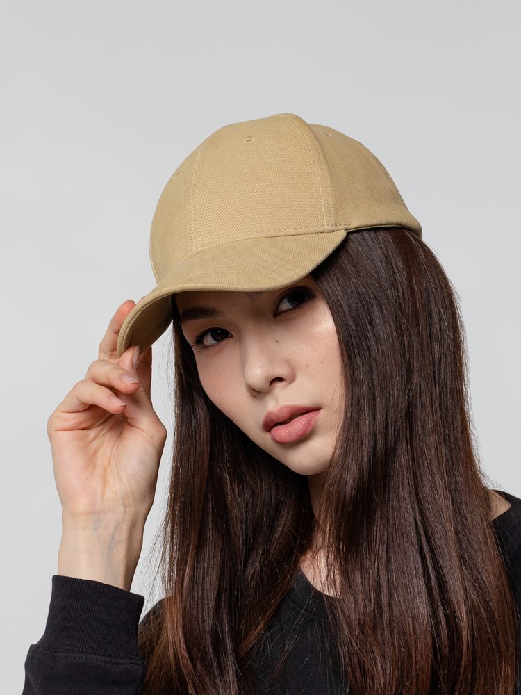 Бейсболка Hillside, бежевая (Изображение 5)