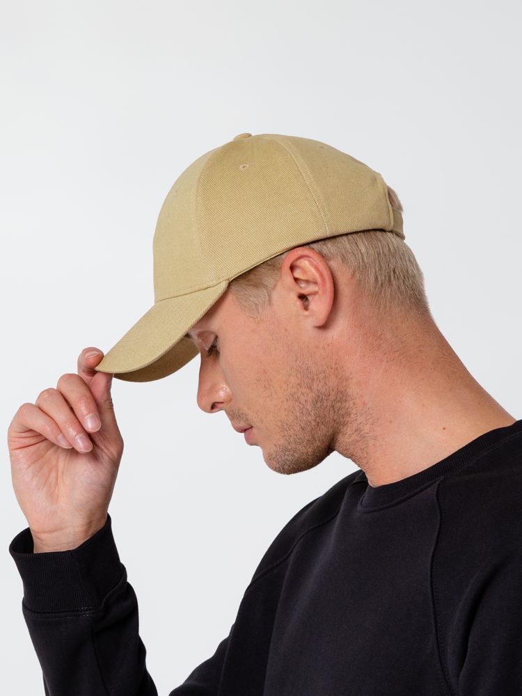 Бейсболка Hillside, бежевая (Изображение 9)