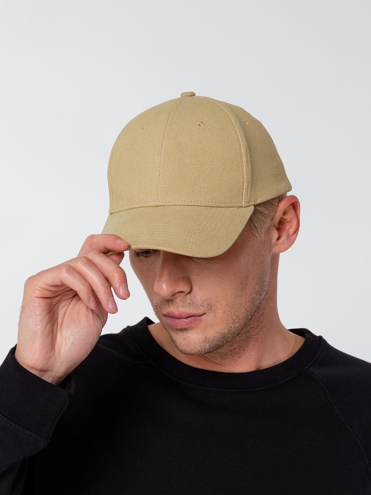 Бейсболка Hillside, бежевая (Изображение 10)