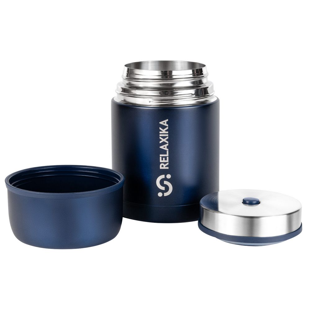 Термос для еды Relaxika 700, темно-синий (Изображение 5)