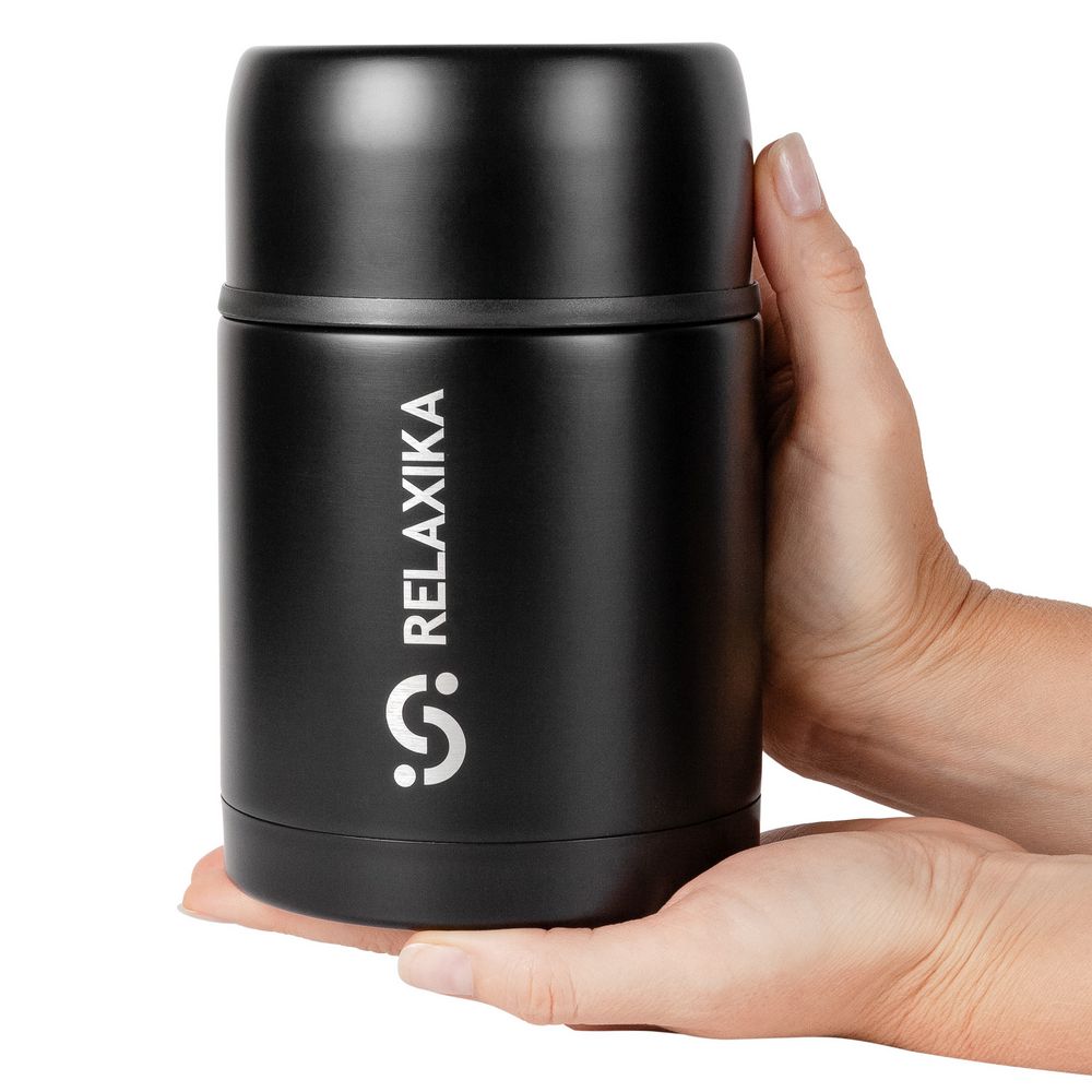 Термос для еды Relaxika 700, черный (Изображение 6)