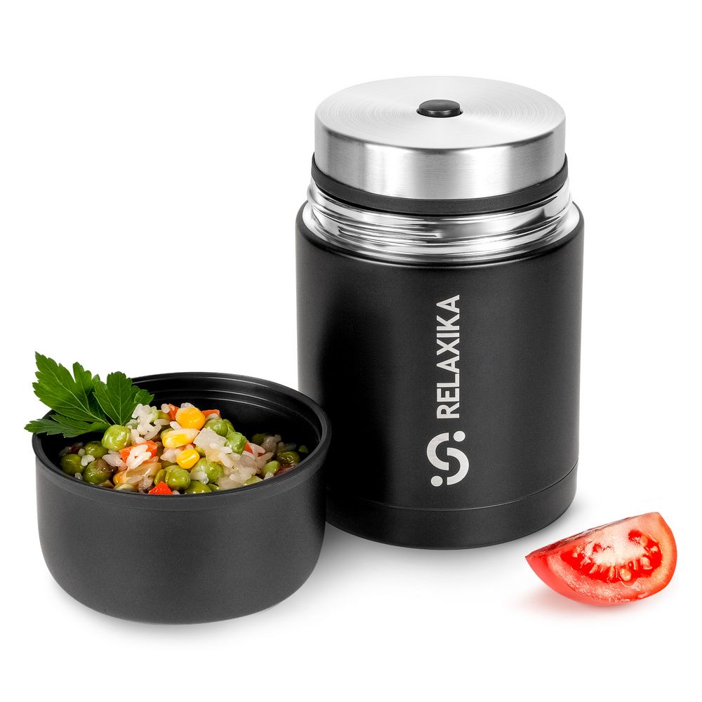 Термос для еды Relaxika 700, черный (Изображение 7)