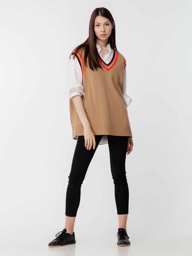 Жилет оверсайз унисекс Cornell в сумке, бежевый, размер S/M (Изображение 13)