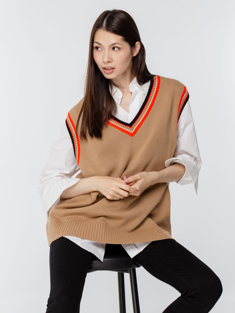 Жилет оверсайз унисекс Cornell в сумке, бежевый, размер S/M (Изображение 16)