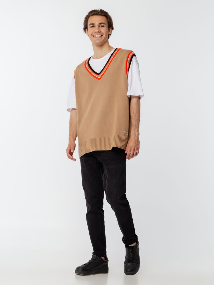 Жилет оверсайз унисекс Cornell в сумке, бежевый, размер L/XL (Изображение 11)