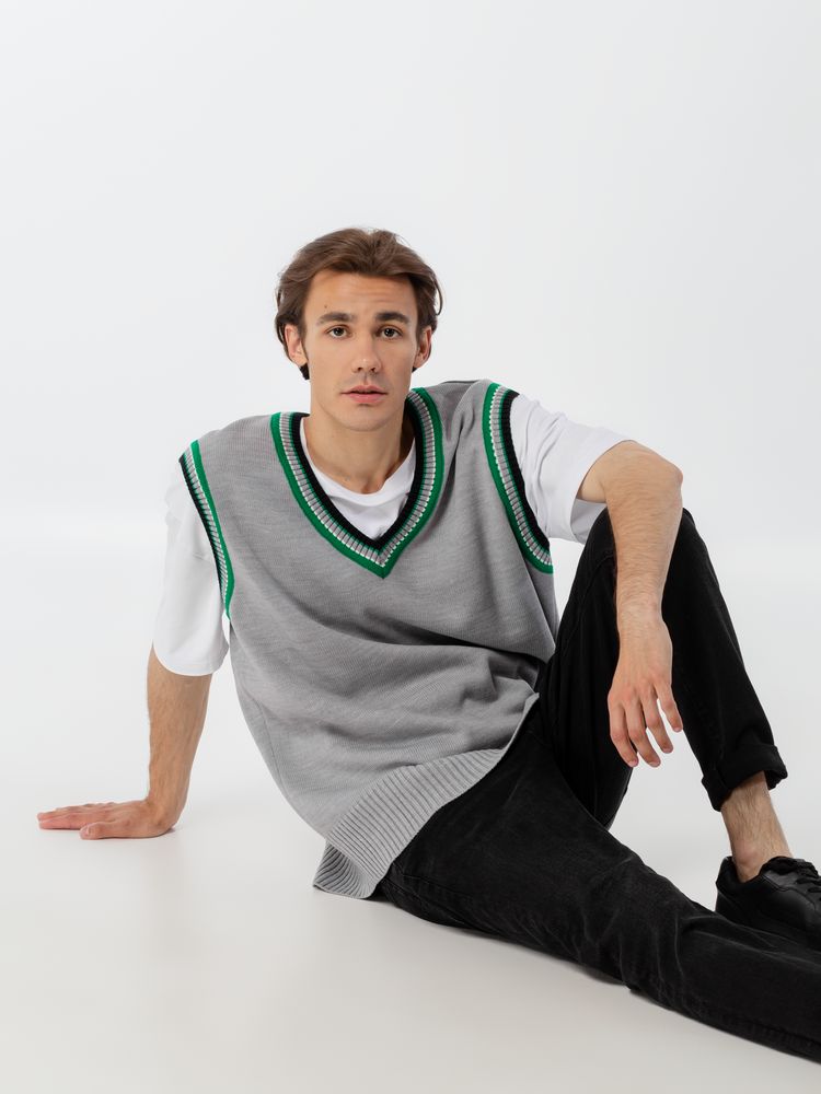 Жилет оверсайз унисекс Cornell в сумке, светло-серый, размер S/M (Изображение 13)