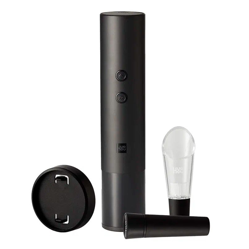 Винный набор HuoHou Electric Wine Bottle Opener 4 in 1, черный (Изображение 1)
