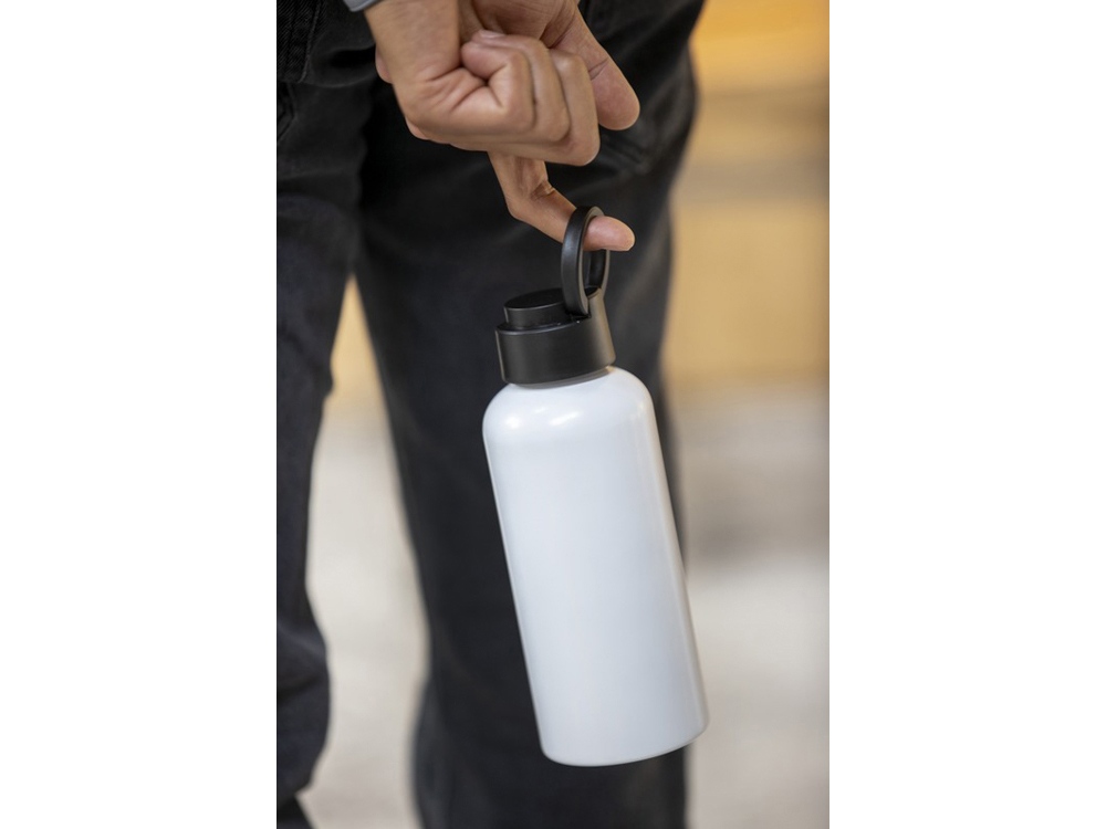 Trinity бутылка для воды из переработанного алюминия, сертифицированного согласно RCS, объемом 600 мл, с крышкой из переработ (Изображение 7)