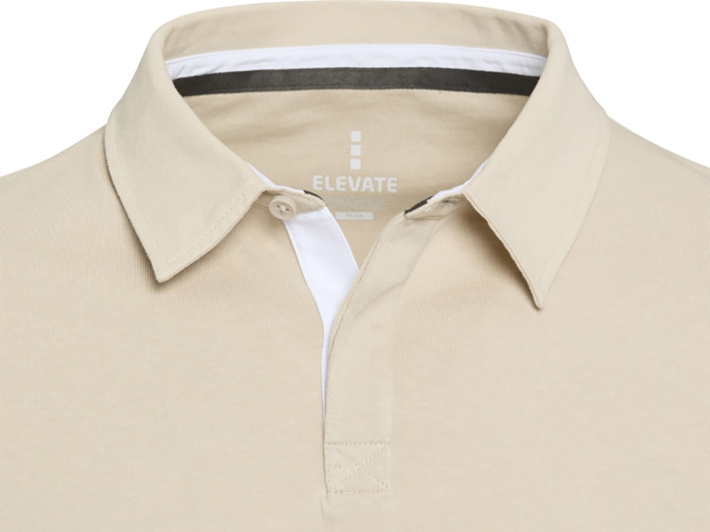Толстовка-поло Clyde унисекс (бежевый) XS (Изображение 4)