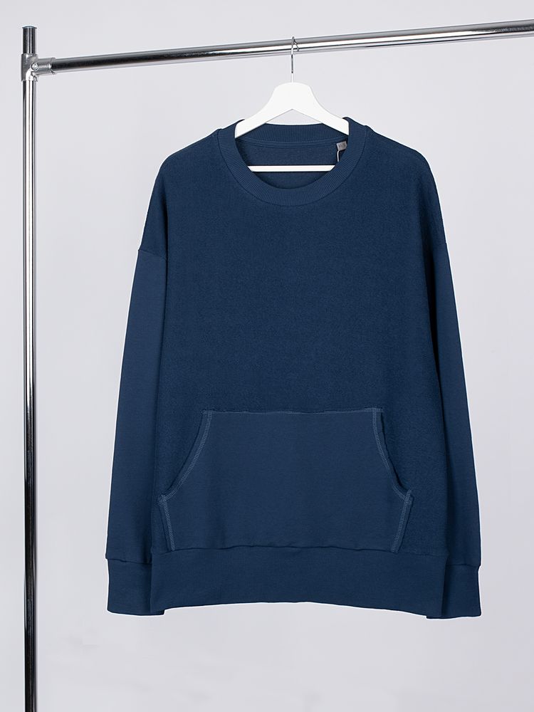 Свитшот оверсайз унисекс Vozduh, темно-синий, размер M/L (Изображение 1)