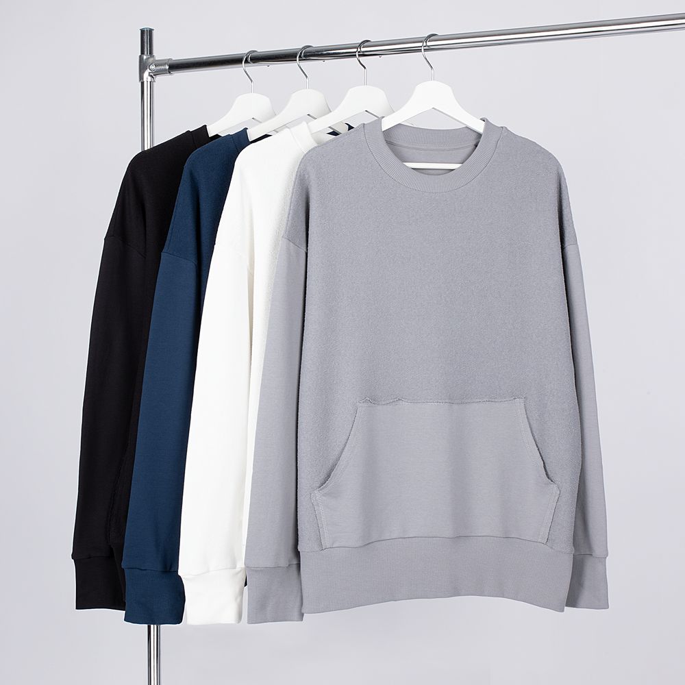 Свитшот оверсайз унисекс Vozduh, темно-синий, размер M/L (Изображение 3)