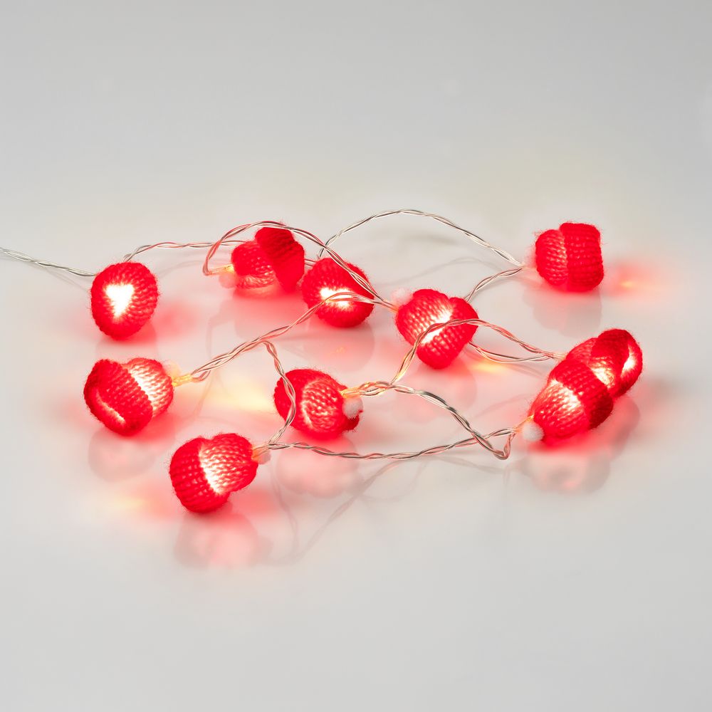 Гирлянда Cosy Poms, красная (Изображение 2)