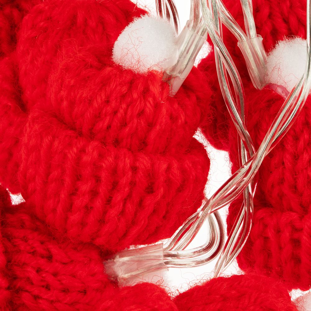 Гирлянда Cosy Poms, красная (Изображение 4)