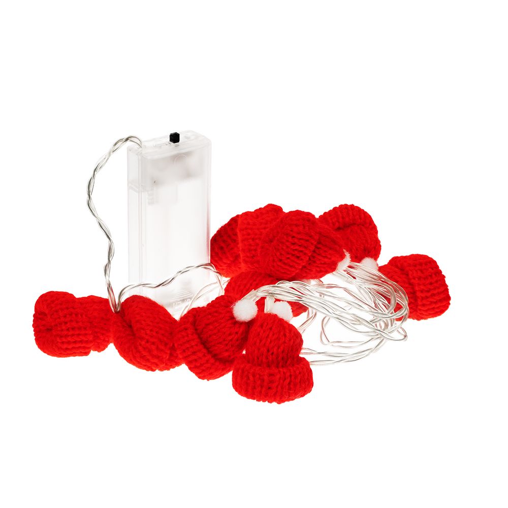 Гирлянда Cosy Poms, красная (Изображение 5)