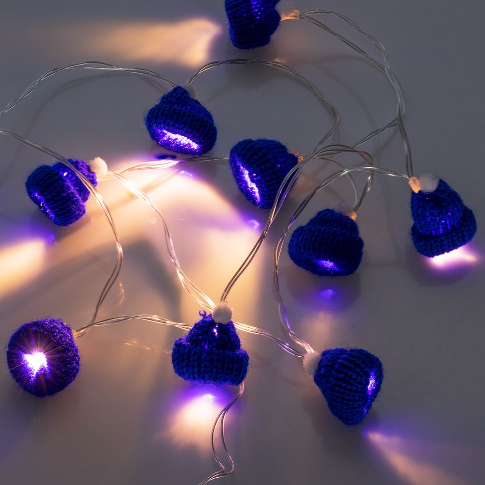 Гирлянда Cosy Poms, синяя (Изображение 2)