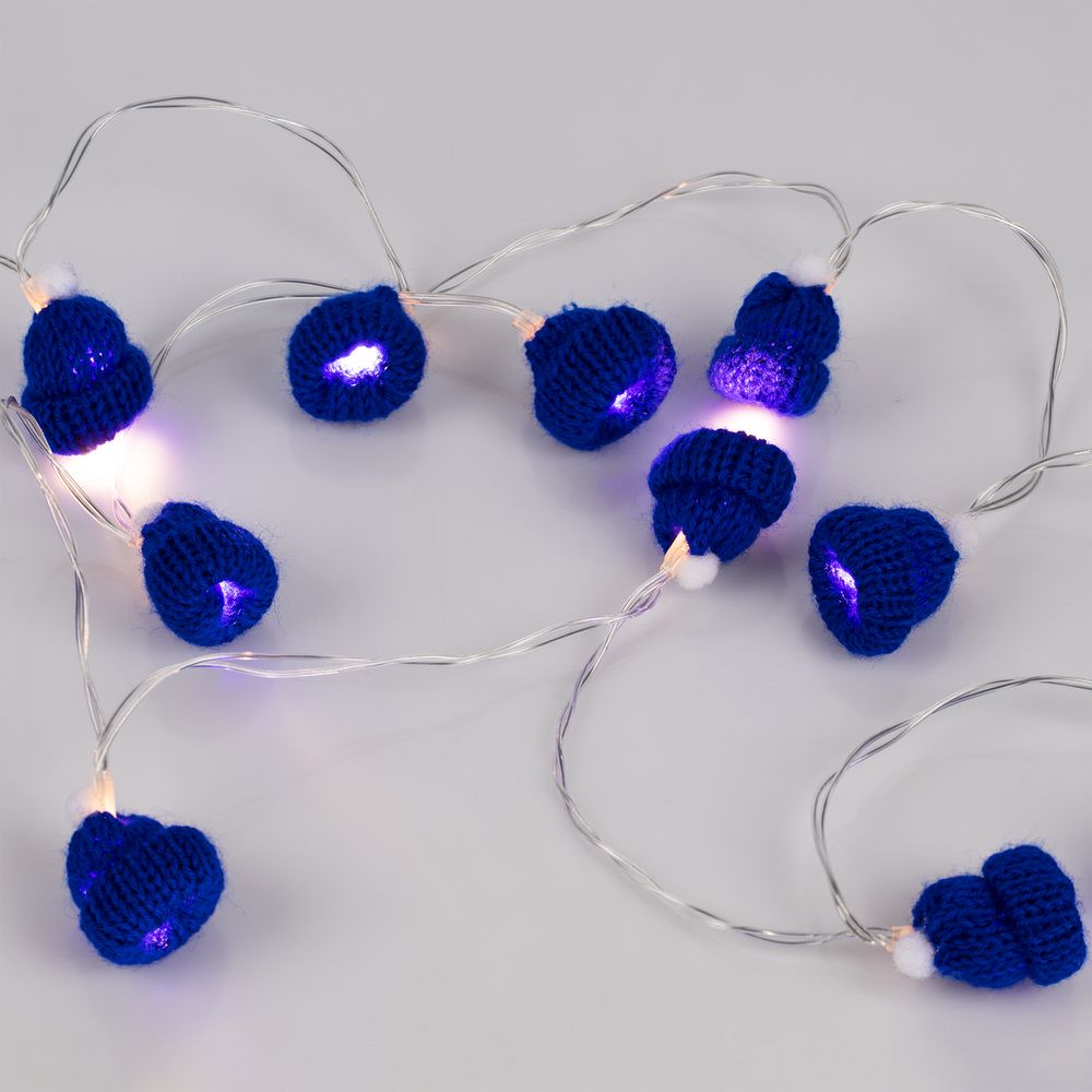 Гирлянда Cosy Poms, синяя (Изображение 3)