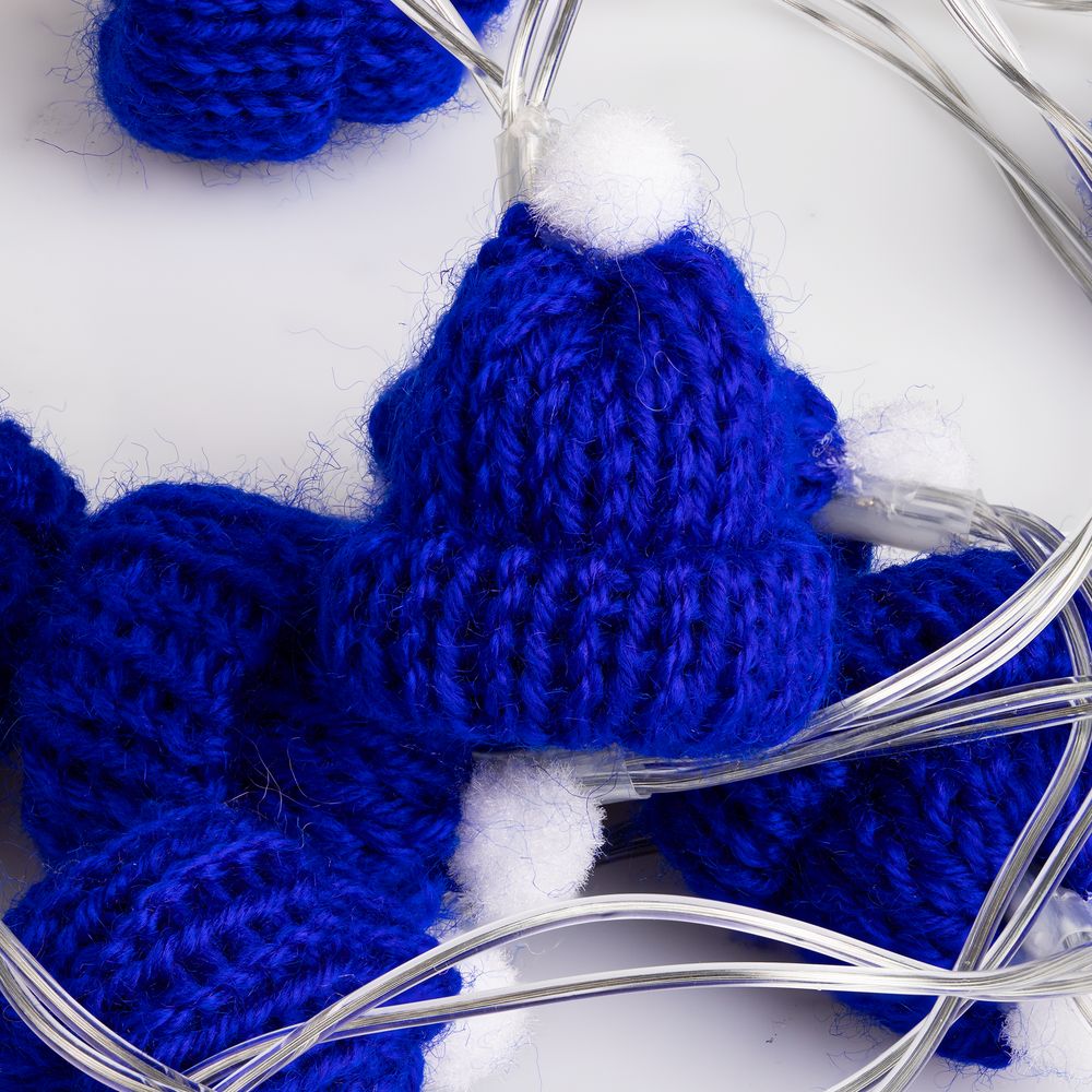 Гирлянда Cosy Poms, синяя (Изображение 4)